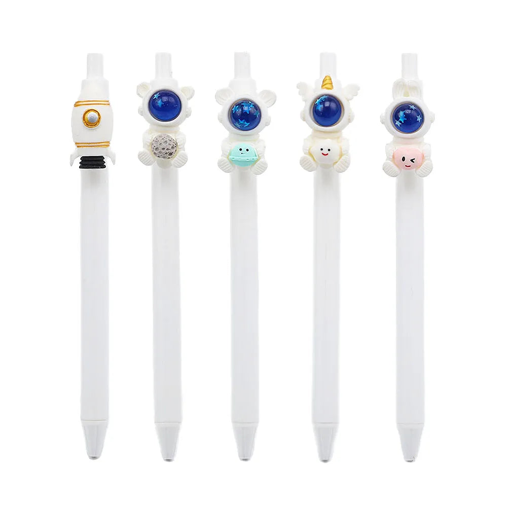 Cute Sweet Astronaut Press Gel Pen Cartoon Planet School Office Supplies Stationery Creative Press Pens